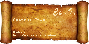 Csernus Irma névjegykártya
